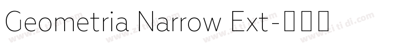 Geometria Narrow Ext字体转换